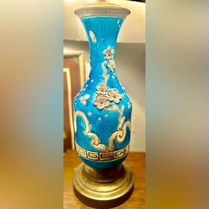 RARE UGO ZACCAGNINI chinoiserie vase lamp conversation.